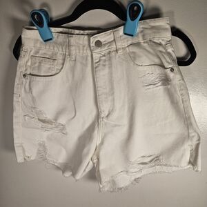 DL1961 White Distressed Women Shorts